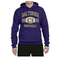 thumbnail image 2 of City of Baltimore BAL American Football Fantasy Fan | Mens Sports Hooded Sweatshirt Graphic Hoodie, Purple, Small, 2 of 3