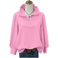thumbnail image 5 of TaTaai 2026 Spring Summer Solid Color Button Top for Women Long Sleeve Round Neck Casual Blouse Soft Comfy Lightweight Daily Vacation Outfits Gift, 5 of 5