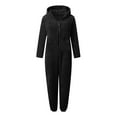 thumbnail image 6 of Wensltd Womens Fleece Pajamas Jumpsuit Warm Sleepwear One Piece Zipper Loungewear, 6 of 7