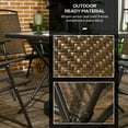thumbnail image 2 of 5-Piece Outdoor Patio Dining Set,Wicker Furniture Dining Set with Umbrella Hole,Foldable Outdoor Table and Chairs for Patio, Lawn, Garden,Brown, 2 of 8