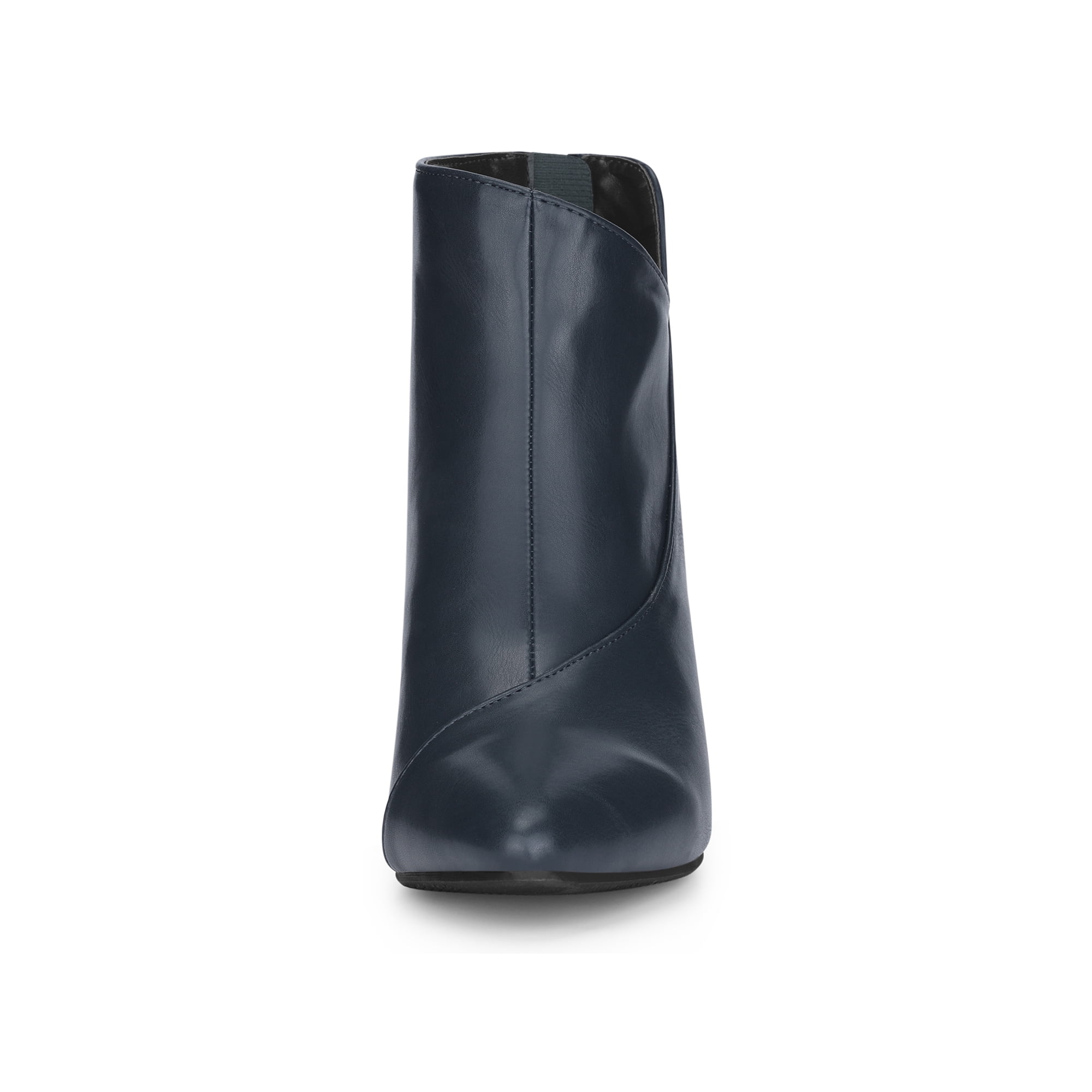 Blue wedge booties hot sale