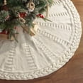 thumbnail image 4 of Falda para árbol de Navidad LimBridge, color blanco crema, 122 cm, tejido trenzado, 4 of 6