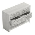 thumbnail image 4 of STYLIVIA 6-Drawer Dresser with Laser-Cut Drawer Fronts Dusty Gray Oak 45.4"W x 15.7"D x 32"H, 4 of 12