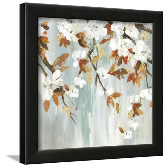 Golden Blooms III, Botanical Framed Art Print Wall Art by Asia Jensen
