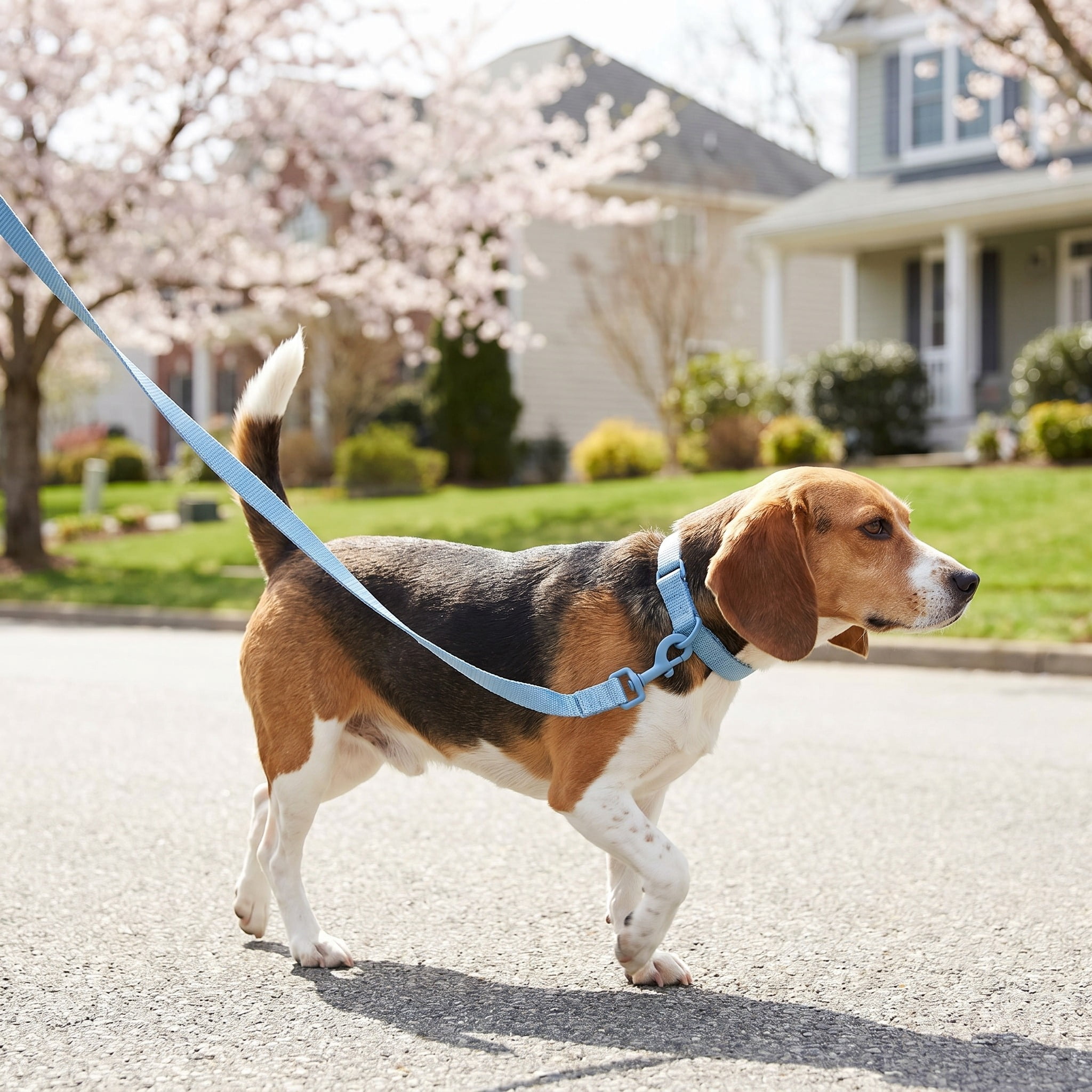 Vibrant Life 6' Neoprene Cushioned Leash, Soft Blue, M/L