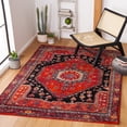 thumbnail image 2 of SAFAVIEH Vintage Hamadan Leone Oriental Area Rug, Red/Black, 6'7" x 9', 2 of 8