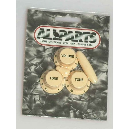 Allparts Stratocaster Knob Set, Cream