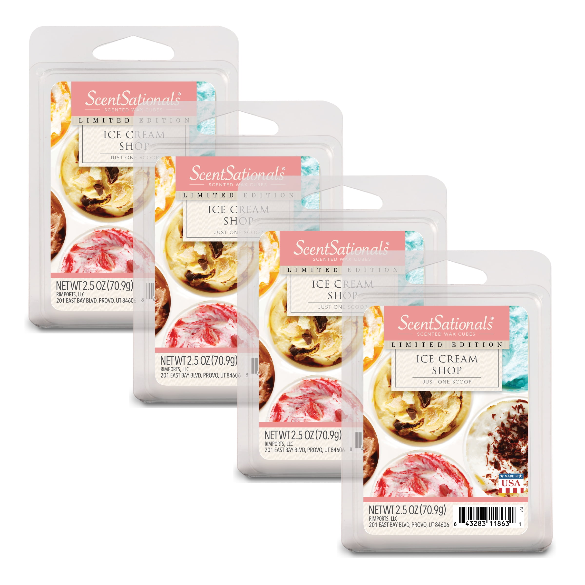 Fudgery 2.5 oz Wax Melts Scent One Package Chocolate Fudge The Frosted Candle 