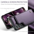 thumbnail image 3 of for Samsung Galaxy S24 FE Wallet Case with Card Holder, RFID Blocking Credit Slots Kickstand Shockproof Phone Cover for Women Men, Purple, 3 of 18