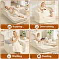thumbnail image 3 of Akaber Futon Sofa Bed, 40" W Corduroy Sleeper Sofa Couch, Single Small Space Sofa Couch with Pillow, 3 of 9