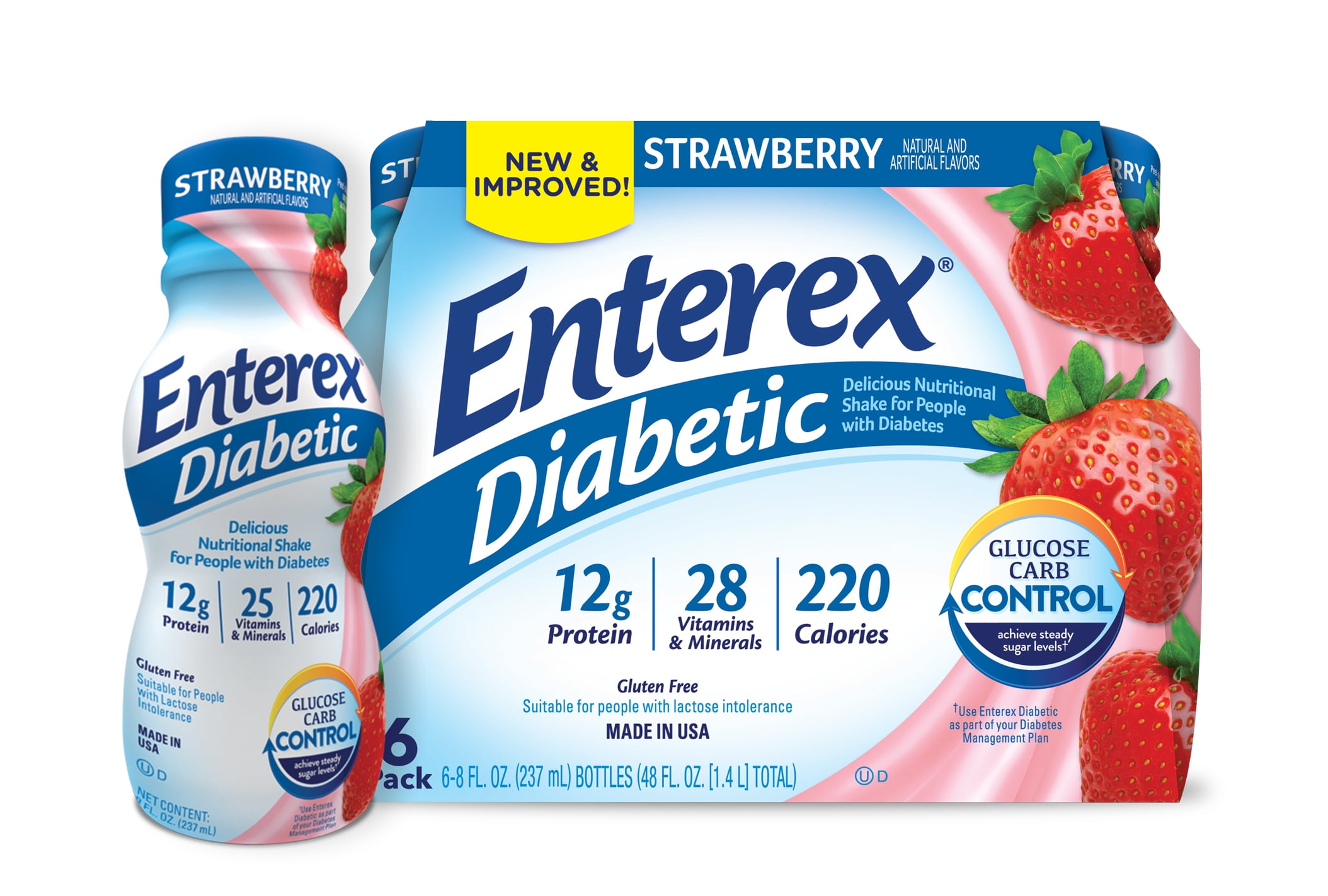 Buy Enterex Diabetic, Nutritional Meal Replacement Shake for People with Diabetes, Can Help