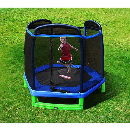 trampoline and slide combo