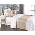 thumbnail image 2 of Coastal Bed Runner Set, Summer Vibe Outline Seashells Pattern on Sandy Like Background Nautical Print, Decorative Bedding Scarf & a Pillow Sham for Hotels Homes, Twin, Tan and White, by Ambesonne, 2 of 3
