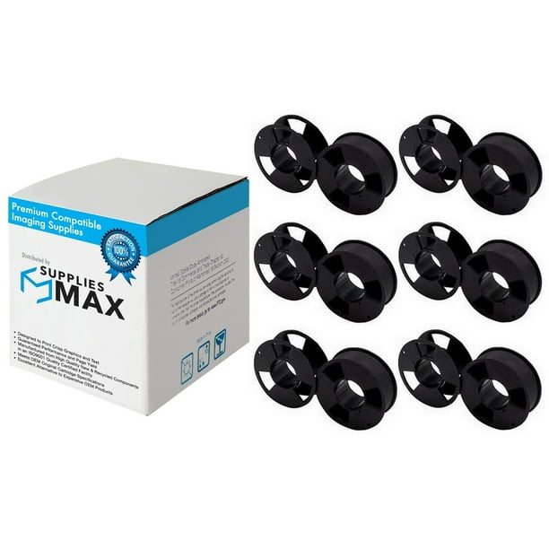 Suppliesmax Compatible Replacement For Decision 1data 6605 6608 6615 6704 Black Printer Ribbons 6 Pk 301 5998 12 Walmart Com Walmart Com