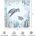 thumbnail image 5 of Coastal Turtle Shower Curtain Fish Coral Starfish Seashell Blue Ocean Beach Shower Curtain for Bathroom Waterproof Polyester Fabric Bathroom Curtain 72 x 72 Inch with 12 Hooks, 5 of 5