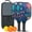 Black, variant on Pickleball Paddles Set Of 2, Fiberglass Surface, Tropical Jungle Print, 4 Balls & Bag