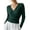 #2Green, variant on Sweaters for Women Fashion Wrap Cross V Neck Long Sleeve Knit Sweaters Classic Solid Color Slim Fit Pullover Sweaters Lightweight Soft Knit Tops for Women Navy L