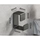 thumbnail image 2 of 3 ganchos de baño, negro, blanco y gris, 2 of 5