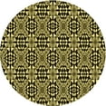 thumbnail image 1 of Ahgly Company Tapis Rond Lavable en Machine Intérieur Transitionnel Or Métallique, 4 Pieds Rond, 1 of 7