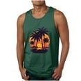 thumbnail image 2 of Gifts for Men! Titcea Tank Tops Men Palm Tree Printed Round Neck Sleeveless Summer Casual T Shirts Hawaiian Beach Holiday Loose Comfort Tank Top, 2 of 5
