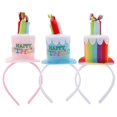 thumbnail image 1 of 3PCS Child Candle Birthday Hair Hoops Decors Funny Party Hair Accessories, 1 of 4
