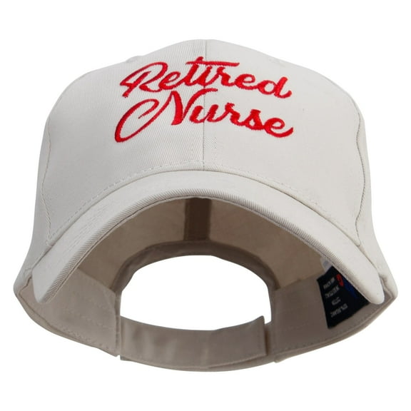 Retired Nurse Embroidered Low Profile Organic Cotton Cap - Stone OSFM
