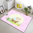 thumbnail image 2 of Doce animales del zodiaco chino pintura alfombra sala de estar área grande negro suave Boho decoración del hogar100x120cm (39x47 pulgadas)100x120cm (39x47 pulgadas) zhangmengya unisex, 2 of 2
