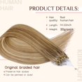 thumbnail image 3 of KiiKiiGirl Microlink Hair Extensions Human Hair,18 Inch #7/60 Chocolate Brown to Caramel Blonde Micro Loop Microbead Micro Link Hair Extensions Human Hair Invisible Straight 30g/38s C80, 3 of 3