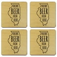 thumbnail image 3 of Torched Illinois Drink Beer Coaster Handmade Coaster 4"x4" Black, 3 of 3
