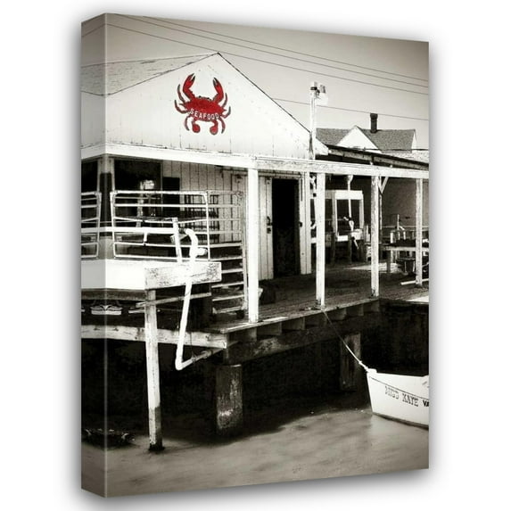 Alan Hausenflock 13x18 Gallery Wrapped Canvas Wall Art Titled - Crab Shack I
