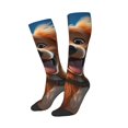 thumbnail image 2 of Fotbe Blue Sky Cute Dog print Women's Men's Novelty Crew Socks Cotton Socks Knee High Socks for Walking,Running,Nurses,Pregnancy, 2 of 8