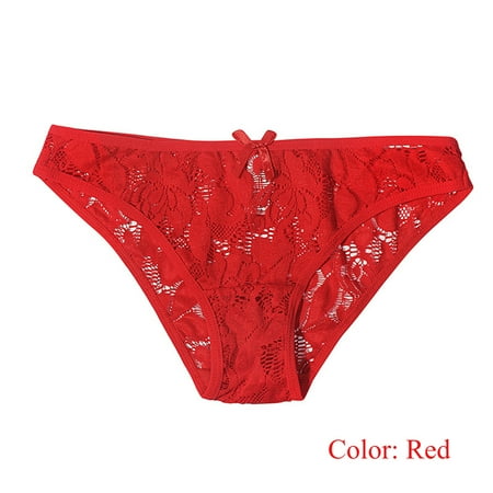 DondPO Womens Underwear Panties for Women Lace Underwear For Womens Cotton Bikini Panties Soft Hipster Panty Ladies Sexy Briefs Seamless Underwear Lingerie for Women Cotton Underwear Red L