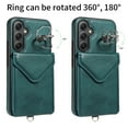 thumbnail image 3 of Allytech Galaxy A34 5G Case Wallet with Cards Holder & Detachable Shoulder Strap, Ring Holder Kickstand Vintage PU Leather Shockproof Wallet Case Cover for Samsung Galaxy A34 5G - Green, 3 of 14
