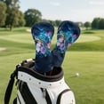 thumbnail image 3 of Yuyamidu Boho Sea Turtle Golf Head Covers, Pink Hibiscus Golf Club Covers Driver Headcovers, Fairway Woods Head Covers, Hybrids Headcover for Golf Gifts, 3 of 7
