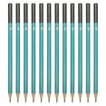 thumbnail image 1 of Uxcell 4B Drawing Pencils for Sketching, 12PCS Sketch Pencils for Drawing Art Pencils Graphite Wood Pre-sharpened for Drawing Sketching Artist, Hexagonal, Black Refill, Green/Black Pole, 1 of 6
