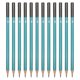 thumbnail image 1 of Lápices de dibujo Uxcell 4B para esbozar, 12 lápices de esbozo para lápices de arte, grafito de madera preafilados para dibujo y esbozo, hexagonales, recarga negra, palo verde/negro, 1 of 6