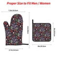 thumbnail image 2 of Honeii Snakes And Snake Fruit Pattern Oven Mitts and Pot Holders, Silicone Oven Gloves,500 F Heat Resistant Oven Mitts Sets, 4PCS, 2 of 6