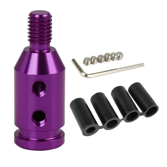 M10 x 1.5 Car Vehicle Universal Purple Gear Shift Knob Adapter for Non Threaded Shifter