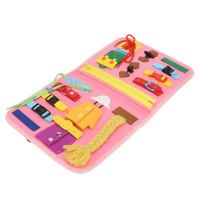 Basic Skills Board, Exquisite Craftsmanship Montessori Board Lightweight Colorful For Home For Children