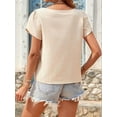 thumbnail image 3 of Linen Tops for Women Casual Collared Business Blouses Tops Puff Sleeve Crop Shirts Loose Summer Work Clothes  M, 3 of 7
