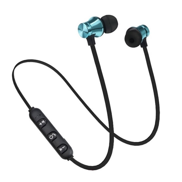 Auriculares intraaurales Bluetooth Sunjoy Tech, estéreo inalámbricos 4.2, magnéticos, resistentes al sudor y con micrófono para deportes.