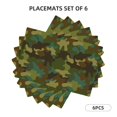 thumbnail image 2 of Placemats Set Of 4 / 6, Classic Green Camouflage Placemats For Dining Table Indoor/Outdoors Heat Resistant Washable Placemats 18" X 12", 2 of 8
