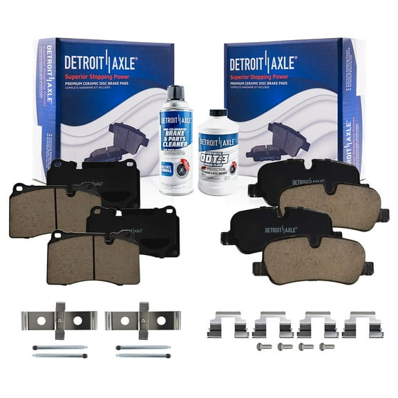 Detroit Axle - Front & Rear Brakes Brake Pads Replacement for Land Rover Range Rover Sport Fits select: 2006-2009 LAND ROVER RANGE ROVER SPORT SUPERCHARGED