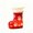 Red, variant on Christmas Stocking Boot Ornament - Multi-Functional Resin Nightlight Vase Pen Holder, Cute Holiday Decor Accessory For Home Desk & Festive Christmas Setup, Red, 1pcs
