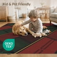 thumbnail image 4 of ODIKA 3'x5' Dark Red Geometric Tartan Dress Washable Area Rug Modern Diagonal Stripe With Bold Graphic Design for Hallway, Laundry Room, Non-Slip, Flatweave, Easy Care, 4 of 7