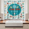 thumbnail image 2 of Fitness Kitchen Curtains, You Can Do Much More Encouraging Phrase with Gym Cardio Sport Wellness, Two Panels Drapes with Rod Pocket Room Decor, 55" X 45", Teal White Red, by Ambesonne, 2 of 3