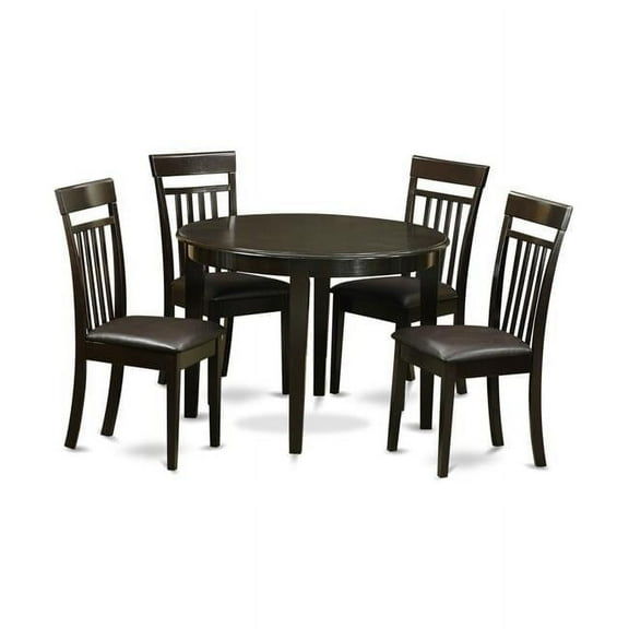 Kitchen Nook Dining Kitchen Table & 4 Chairs, Cappuccino