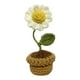 thumbnail image 4 of Decoración de maceta con flores tejidas a mano | Rosa de ganchillo tejida en fibra de poliéster | Mini decoración para el salpicadero, la oficina o el hogar | Planta artificial sin mantenimiento, 4 of 4