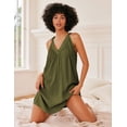 thumbnail image 6 of Ekouaer Sleeveless Nightgown for Women Racerback Sleep Shirt Soft Nightshirt Summer Nightwear, 6 of 6