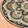 thumbnail image 6 of Ox Bay Ella 6' Round Black Floral Medallion Indoor Area Rug, 6 of 13
